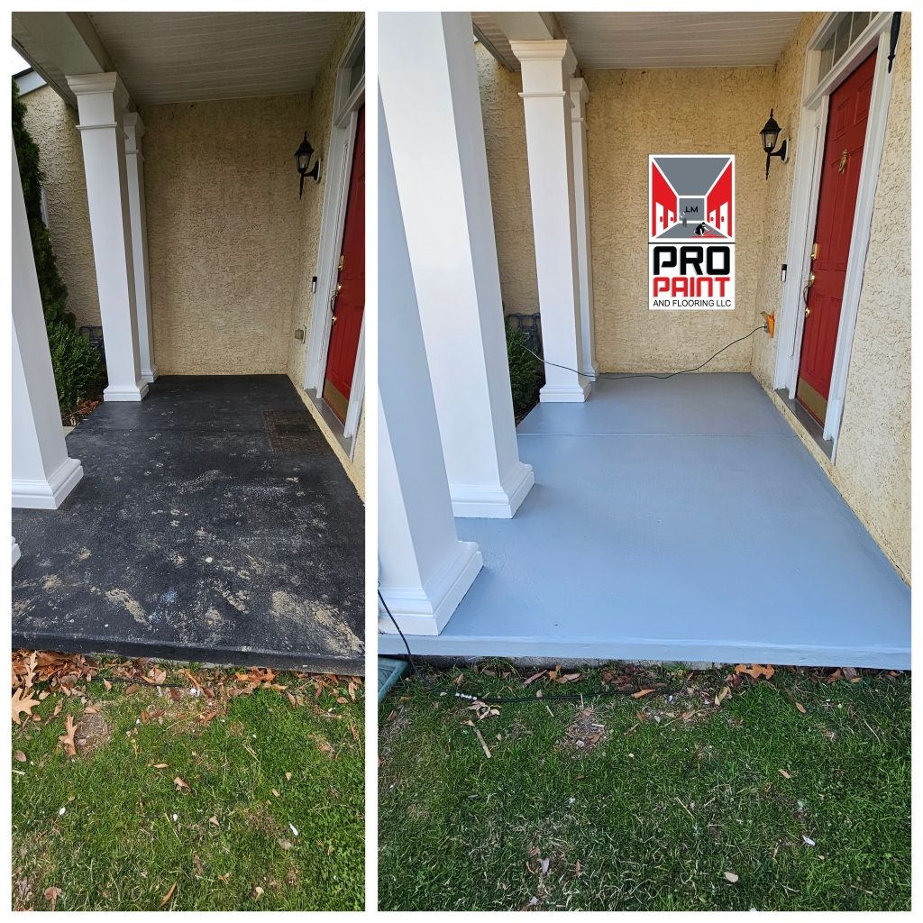 concrete stain From black to gray, with color sw70