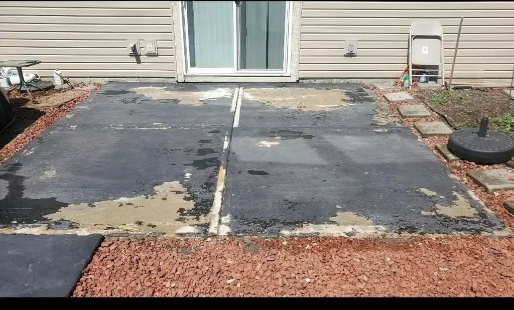 before, outdoors concrete patio