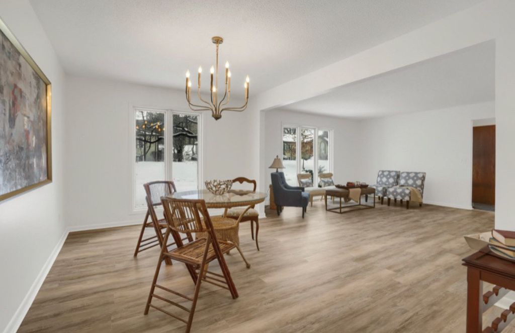 LVP in Kitchen, Dining & Family room 