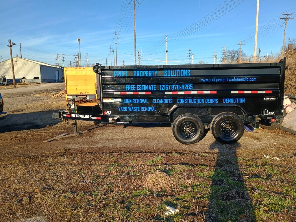 Trailer clean up after a long day of Junk Removal
