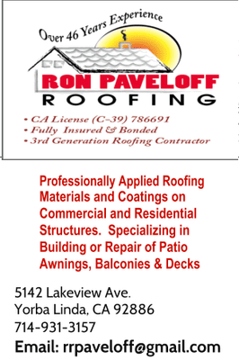 Avatar for Ron Paveloff Roofing