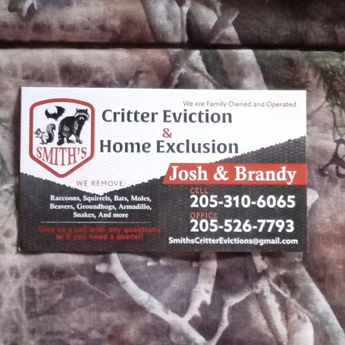 Smith's Critter Eviction and Home Exclusions
