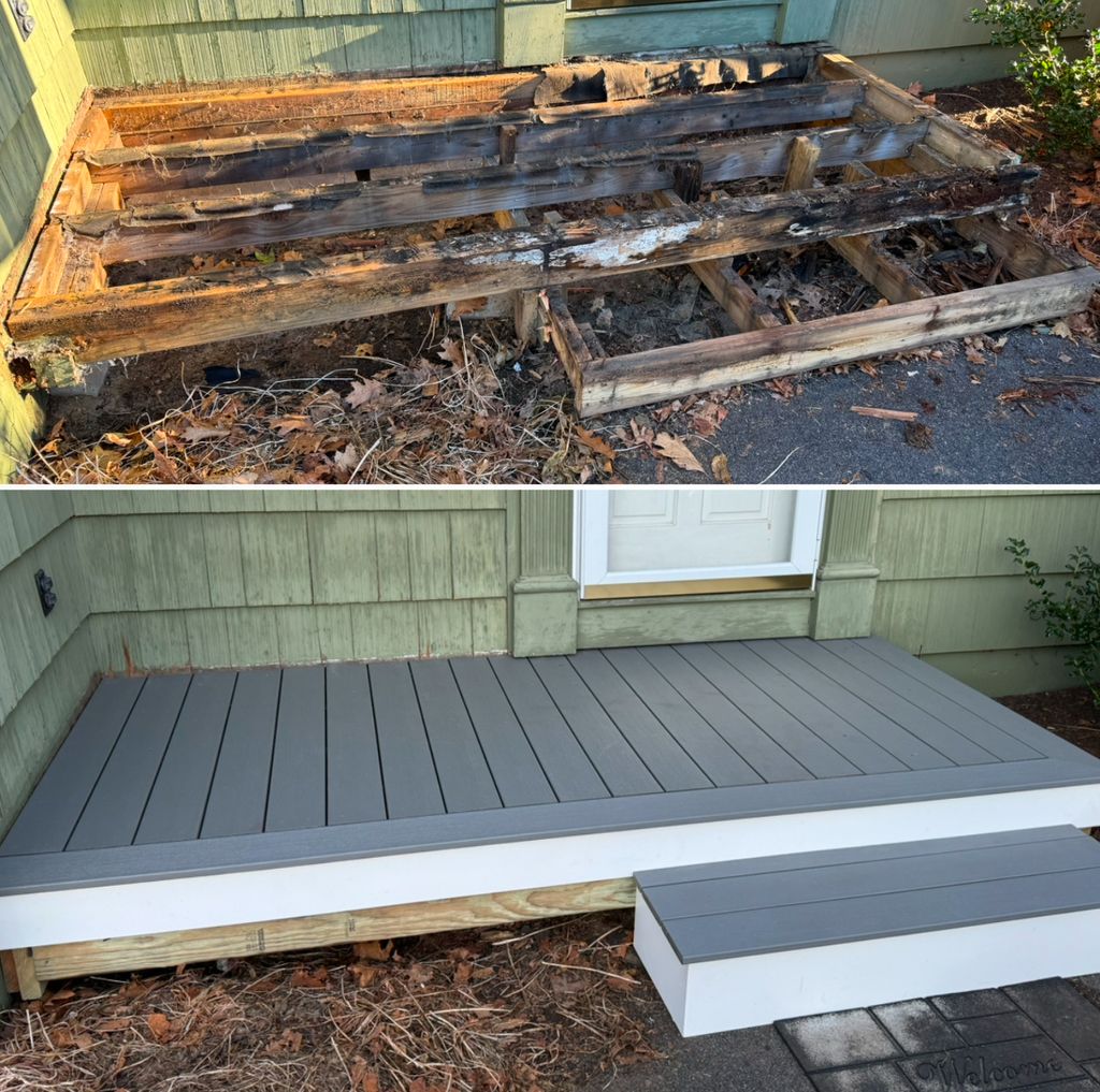 Entry deck rebuilt 