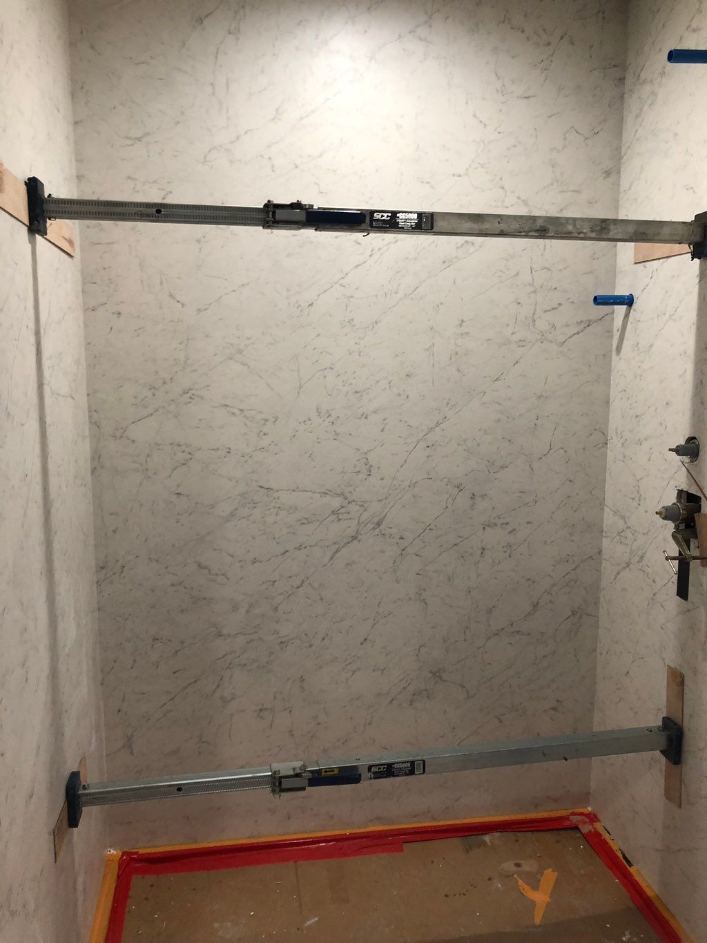 Full Quartz Panel Wall install 