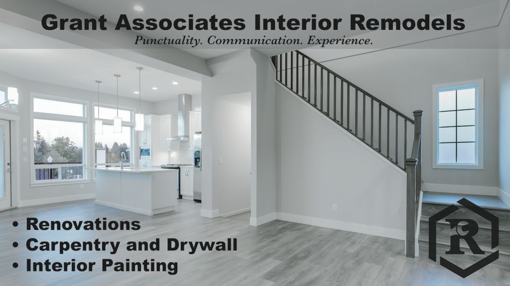 Interior remodel concept flyer for painting, drywa
