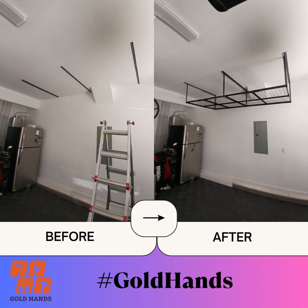 Custom Ceiling Shelves Installation 
