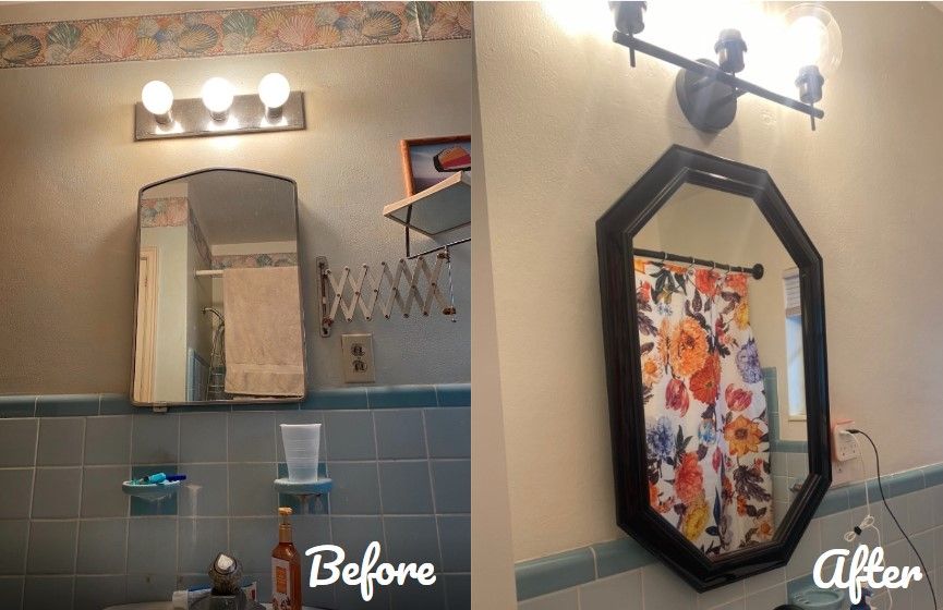 New Light Fixture and Custom Medicine Cabinet Inst