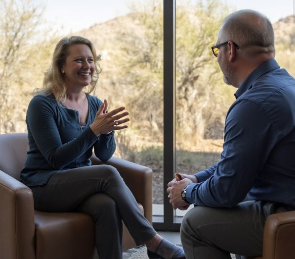 Julie coaching a client