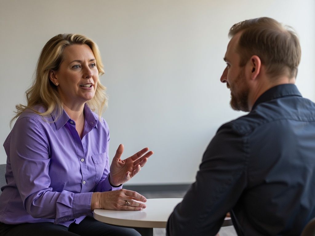 Julie coaching a client