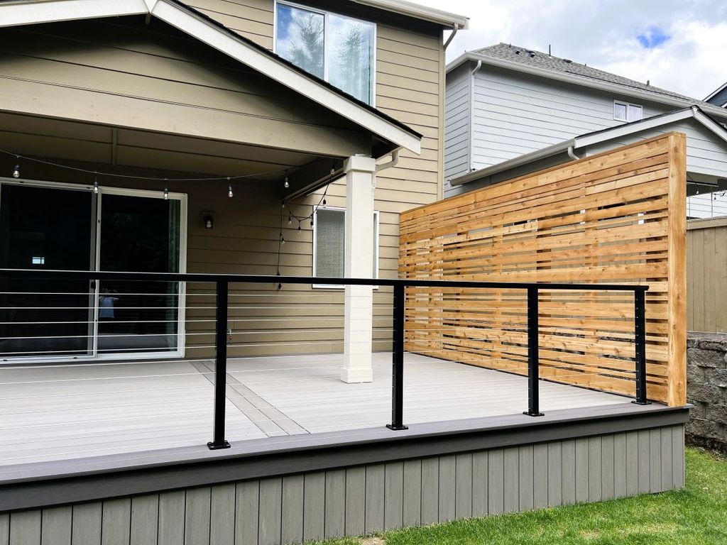TimberTech decking and stainless steel railing