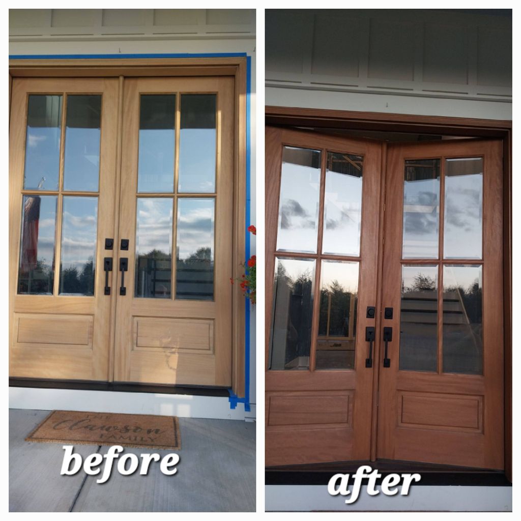 sanding and staining