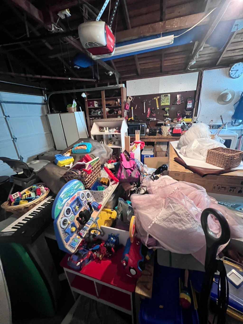 Sorted through toys.