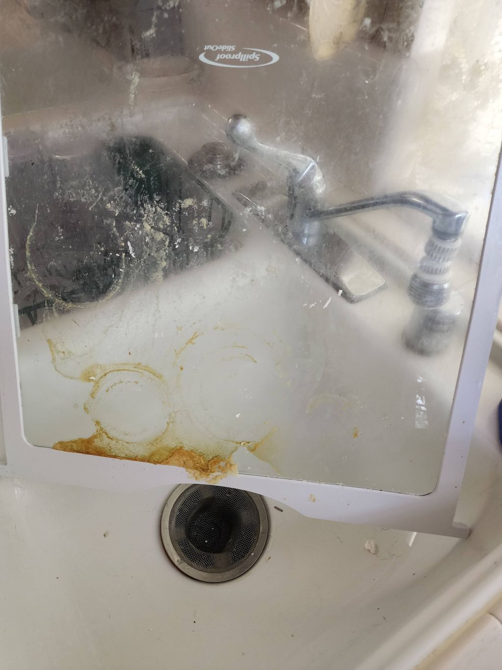 before dirty glass in refrigerator 