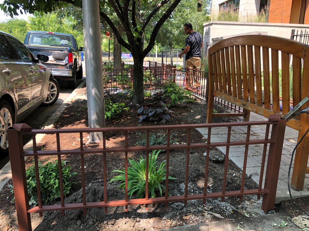 small fence to protect trees