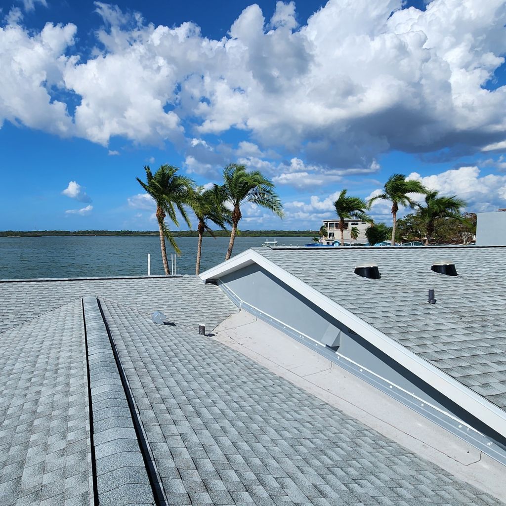 Completed shingle roof