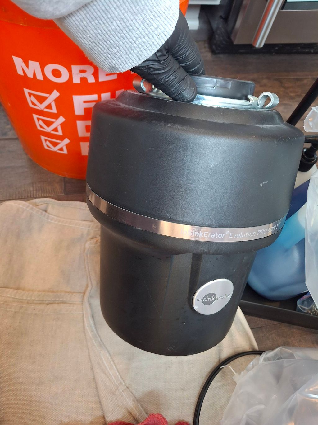 before - old disposal 