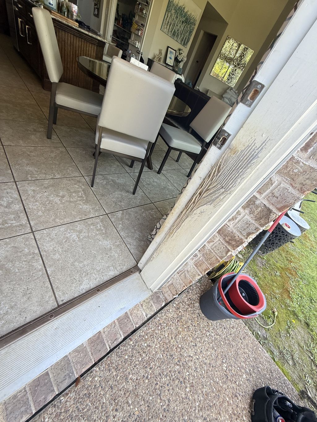 Door jamb dog damage repair