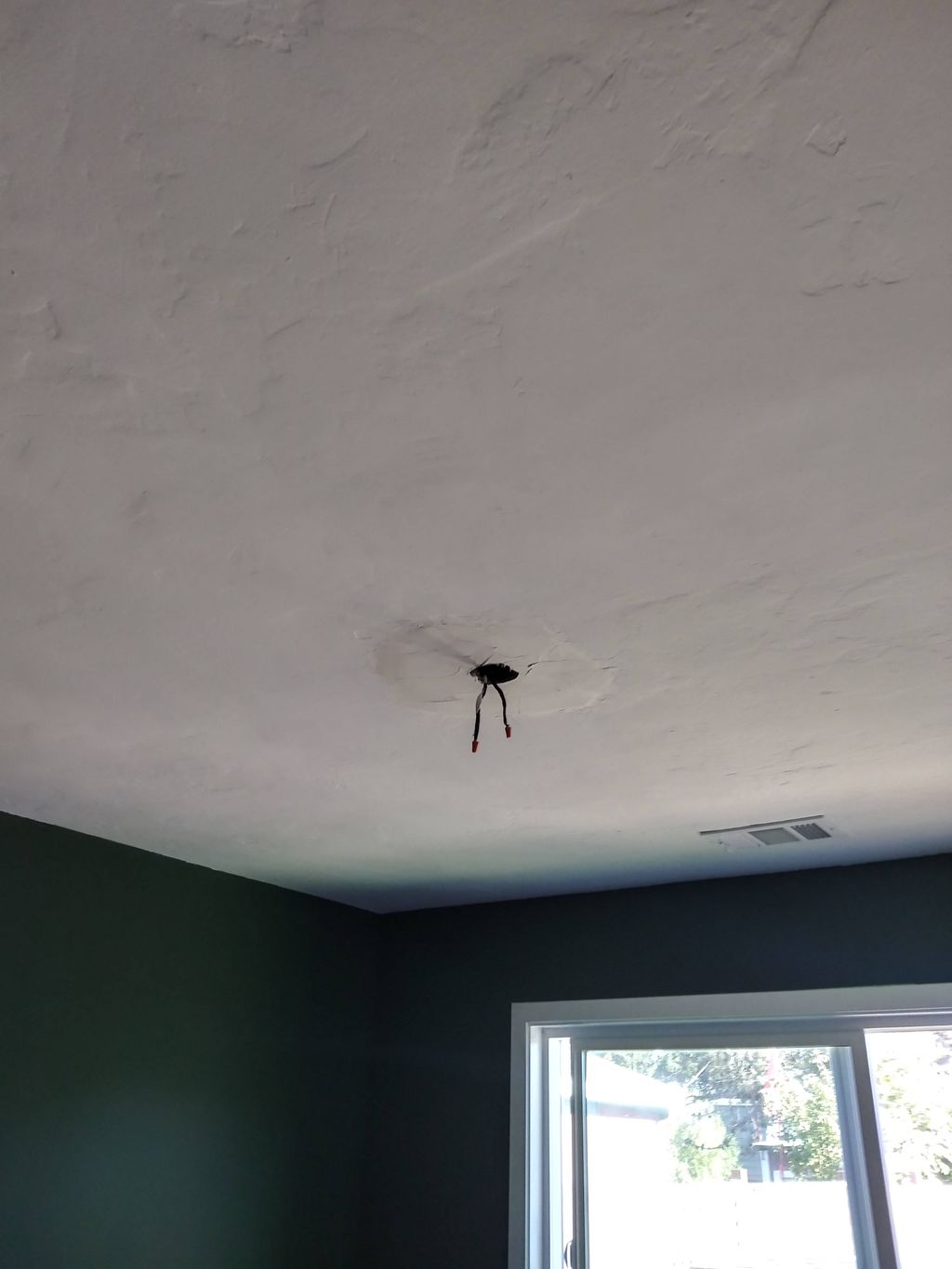 removing old light/ adding ceiling fan 