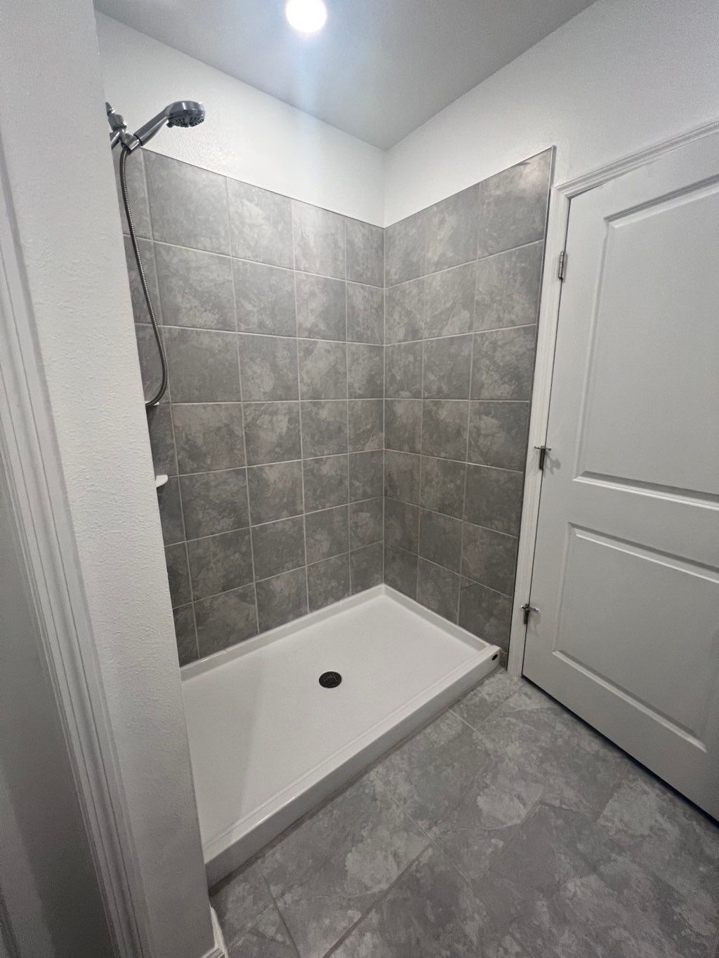 Shower door installation (BEFORE)