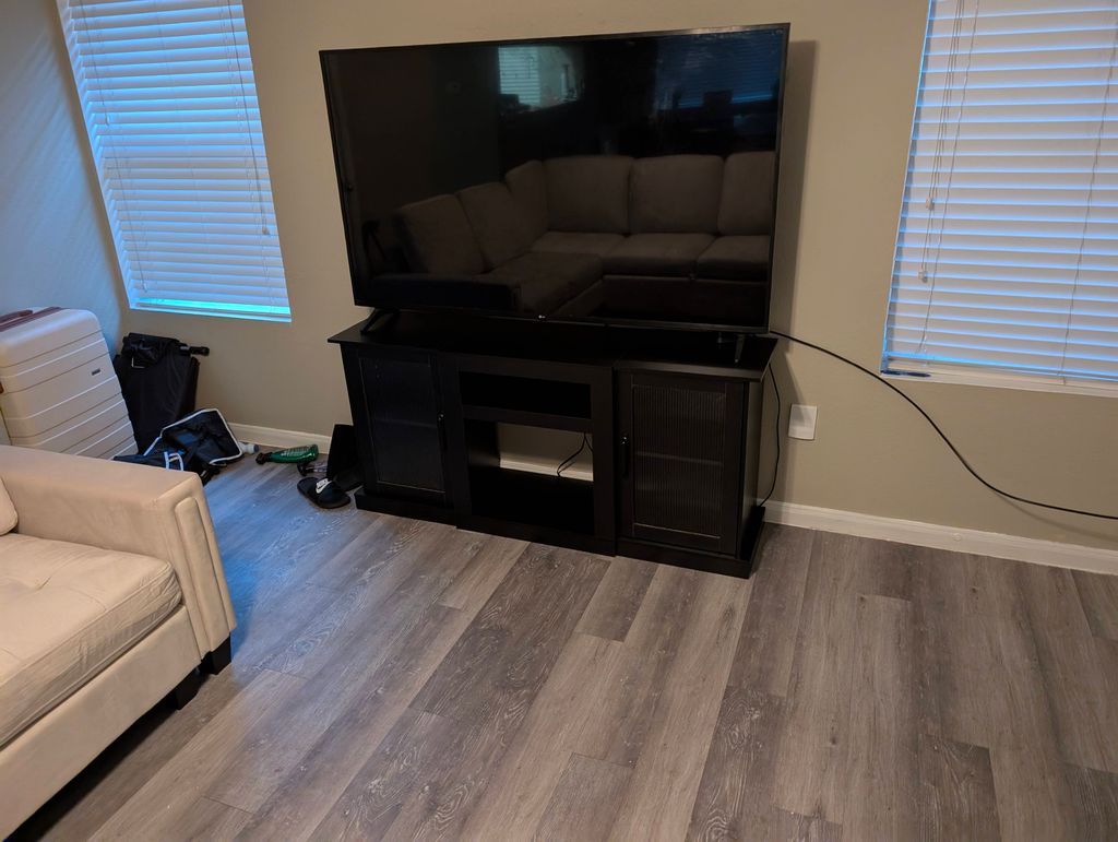 Assembled TV stand 