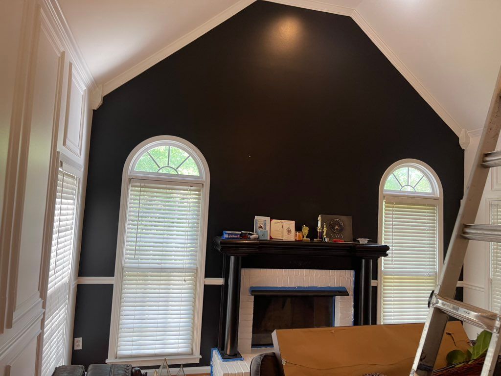 On this beautiful home we painted all the walls an