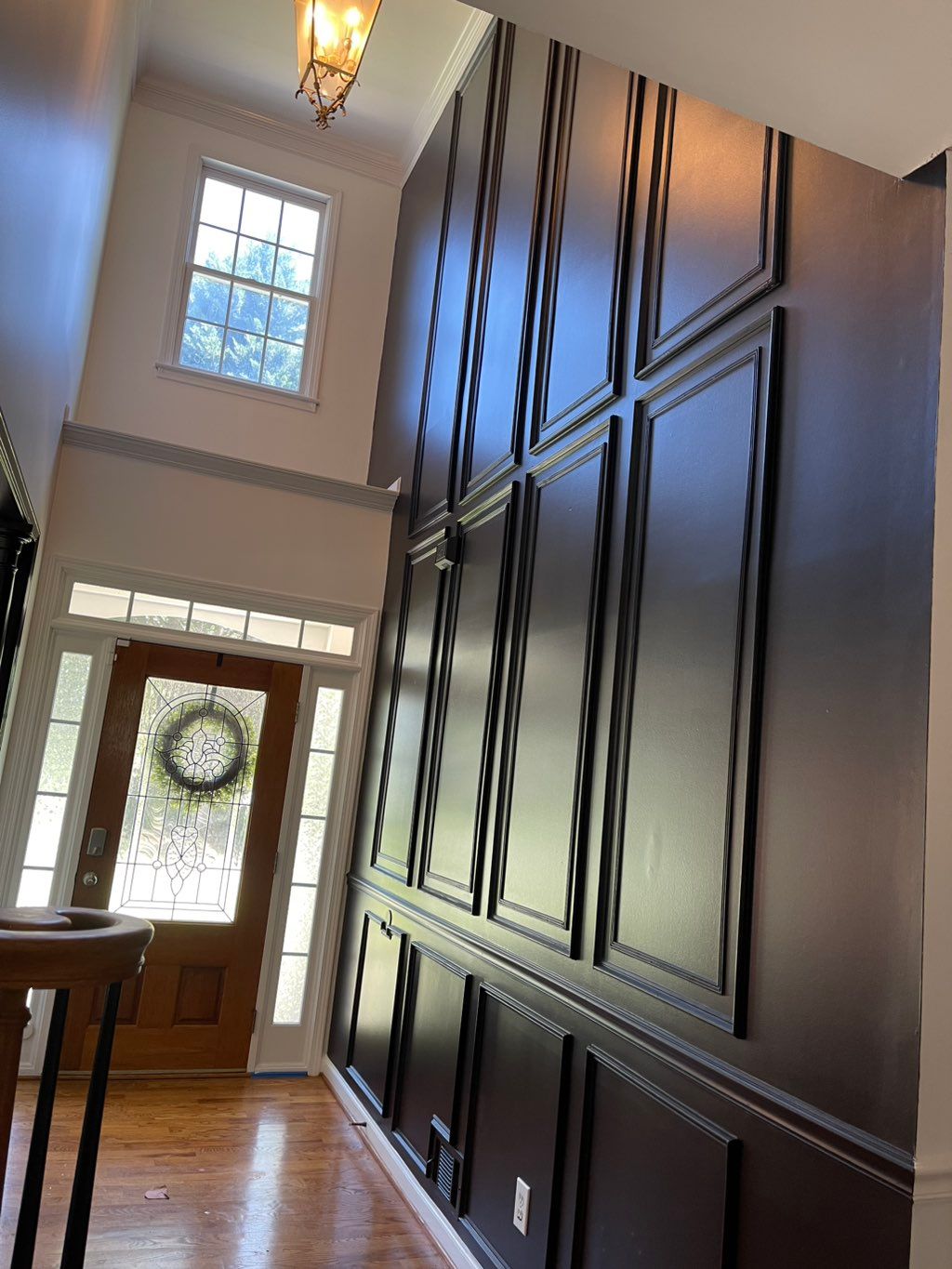 On this beautiful home we painted all the walls an