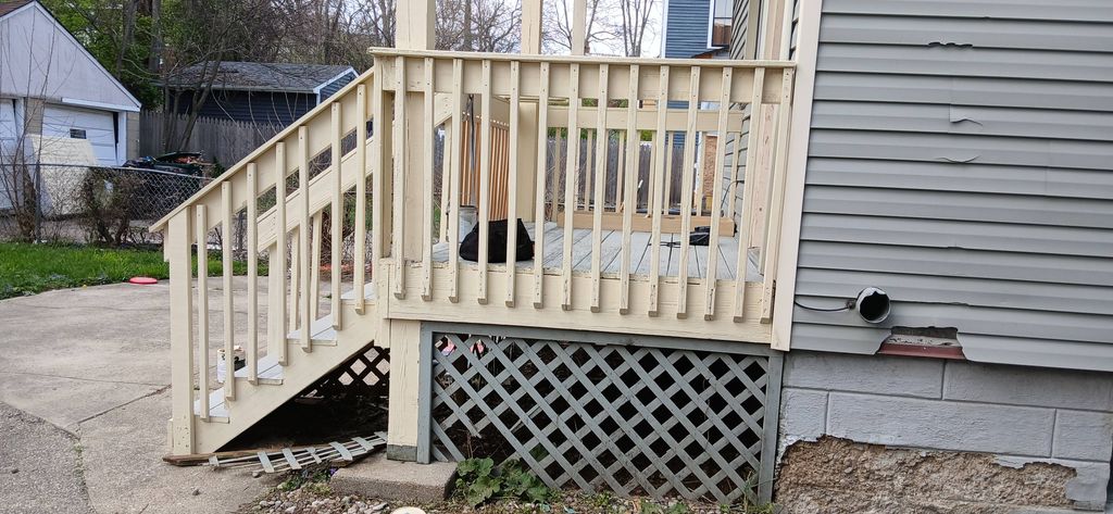 stairs replaced  all painted 