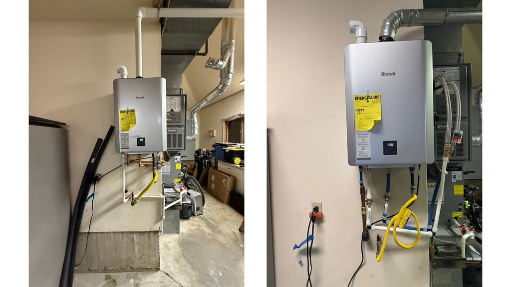 Tankless before and after