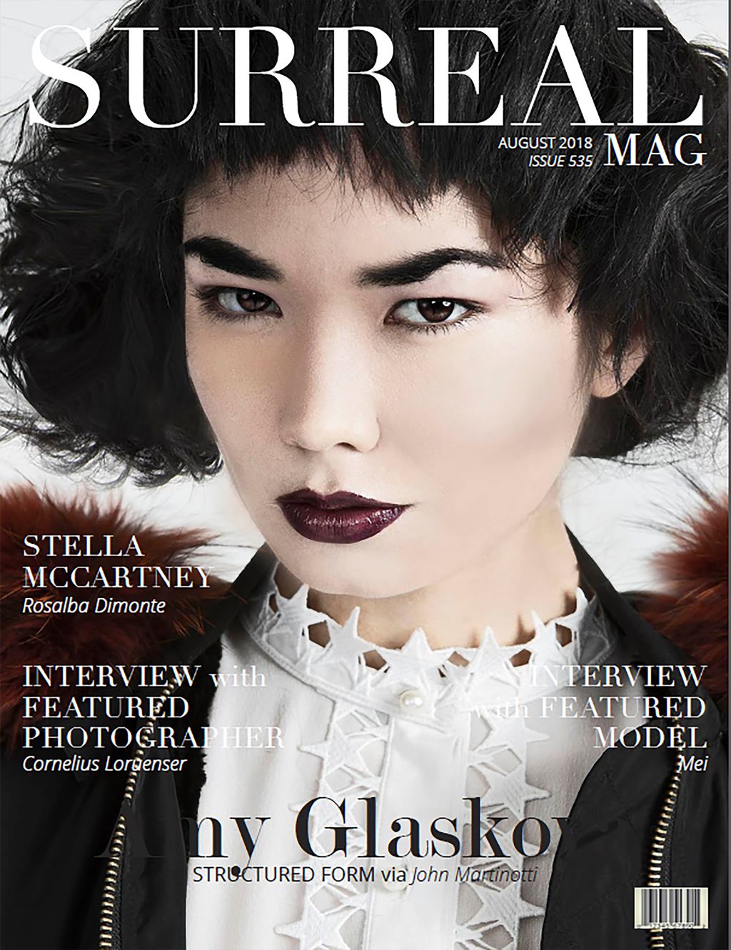 Model hair and makeup for Magazine Cover