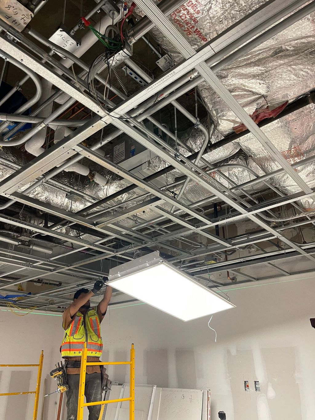 hard ceiling metal installation