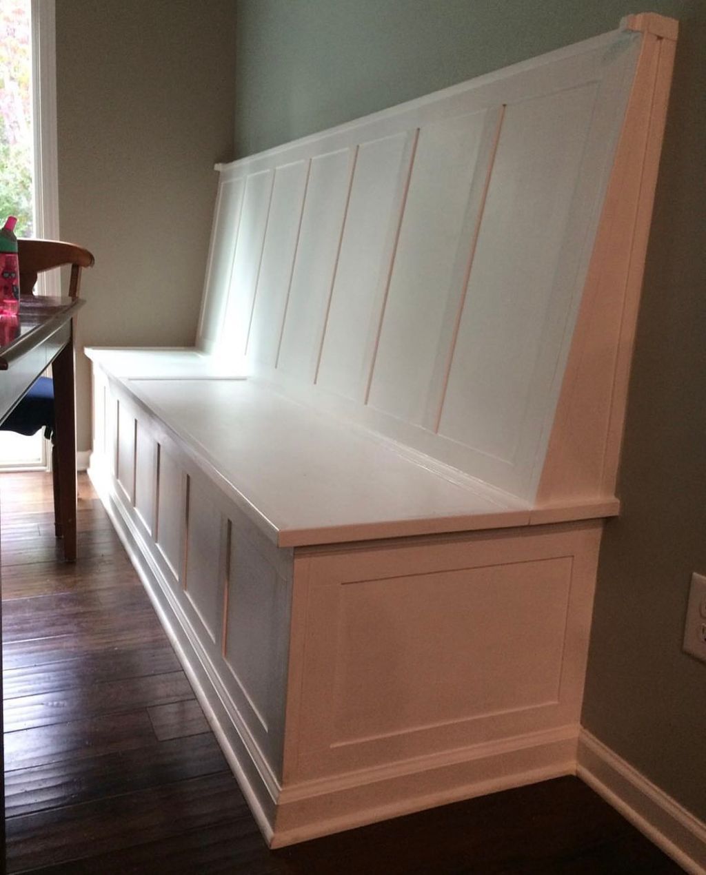 Custom built in bench with storage