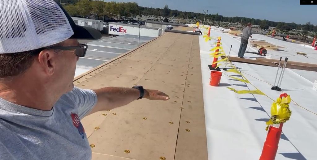 Industrial Building Roof TPO Installations