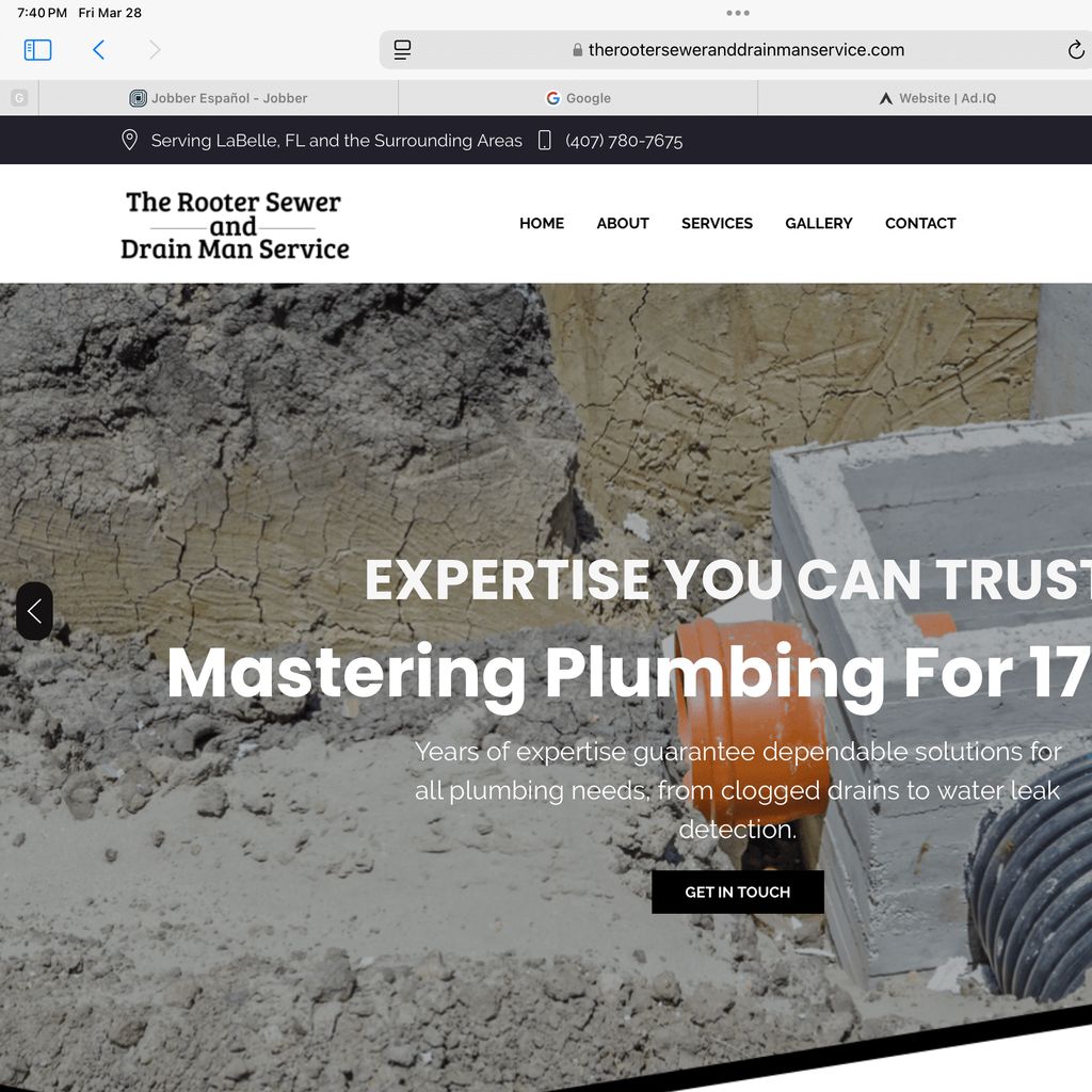 The rooter sewer and drain man service
