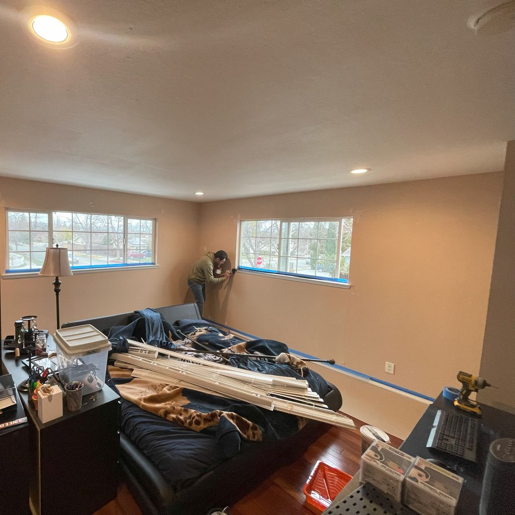 Wall and Window Sill Repainting Process (Including