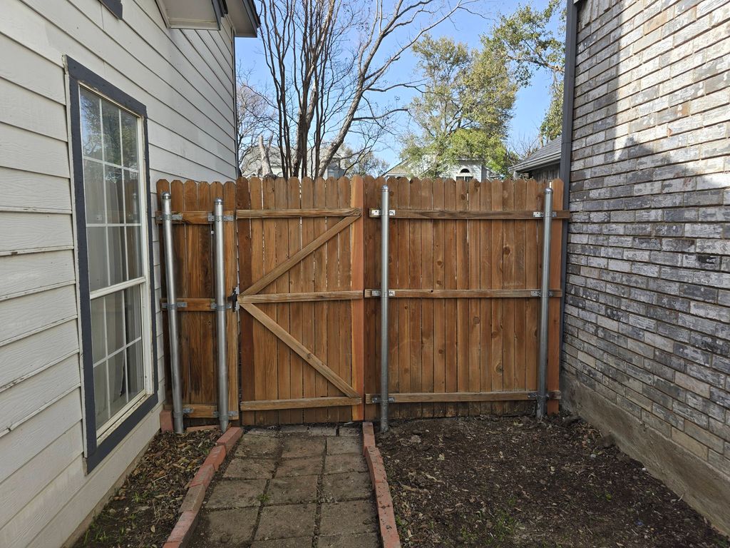 Fence repair after a storm