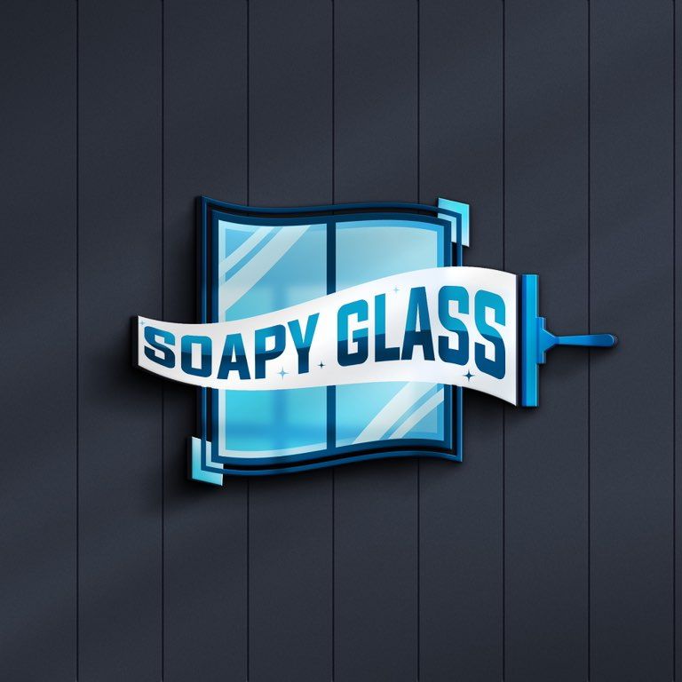 Soapy Glass Window Cleaning