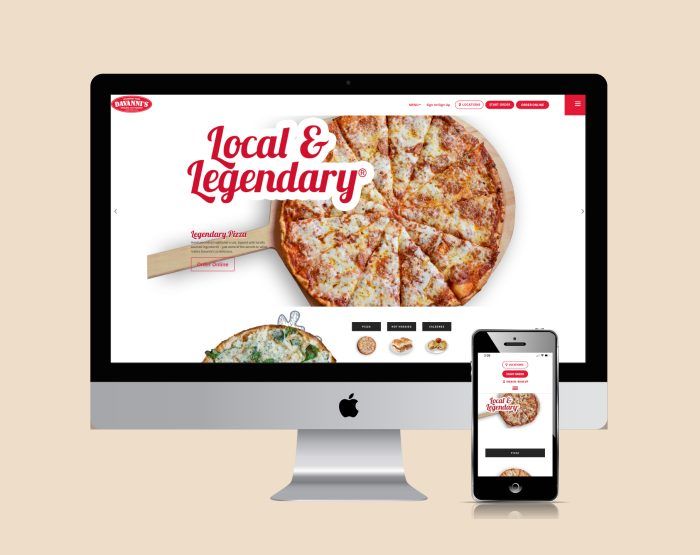 Davanni's Pizza Restaurant Website Design