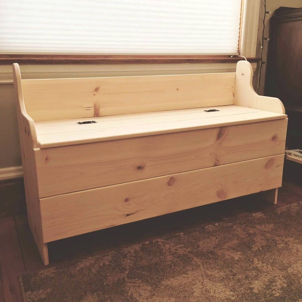 Custom built pine bench.