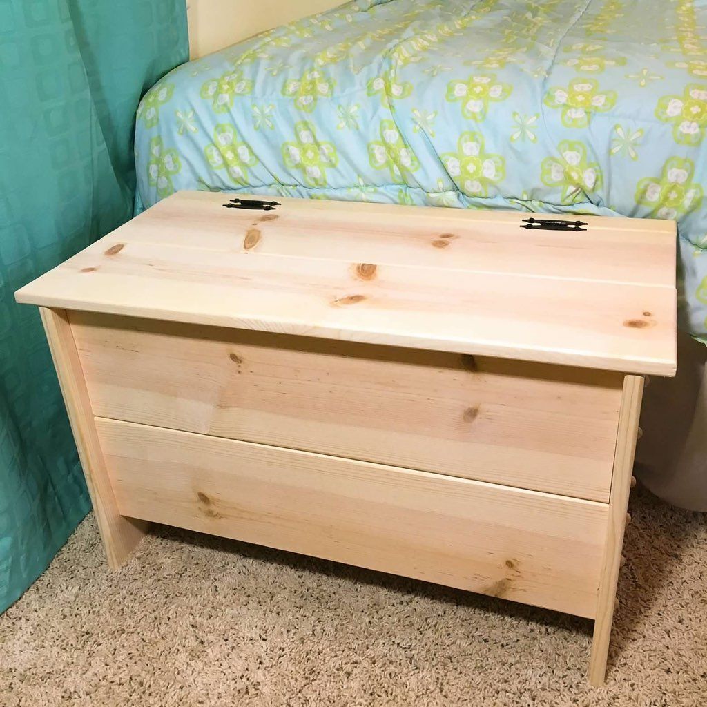 Custom built pine blanket chest.