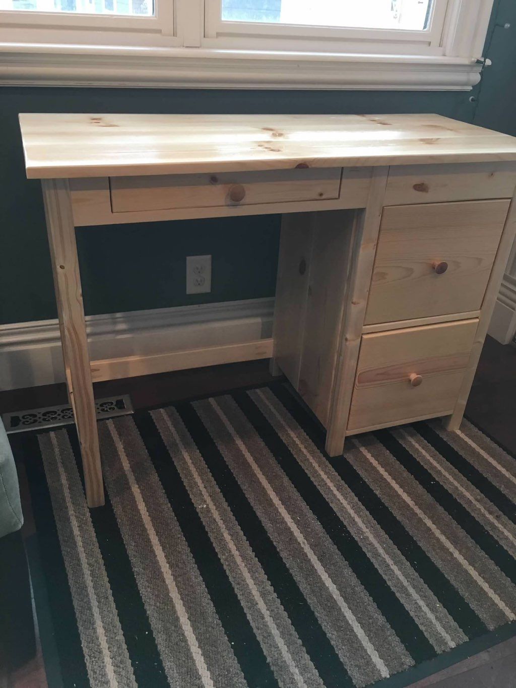 Custom built pine desk.