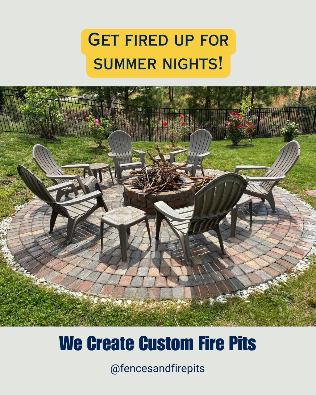 Custom fire pit for your backyard or patio