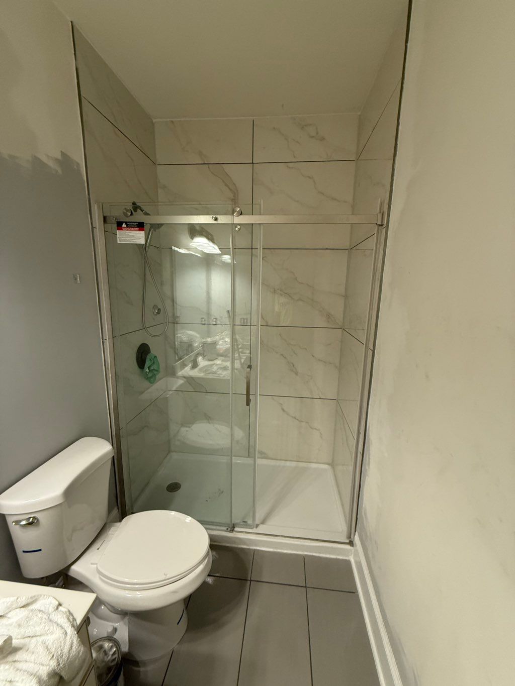 Bathtub conversion and new tile floor