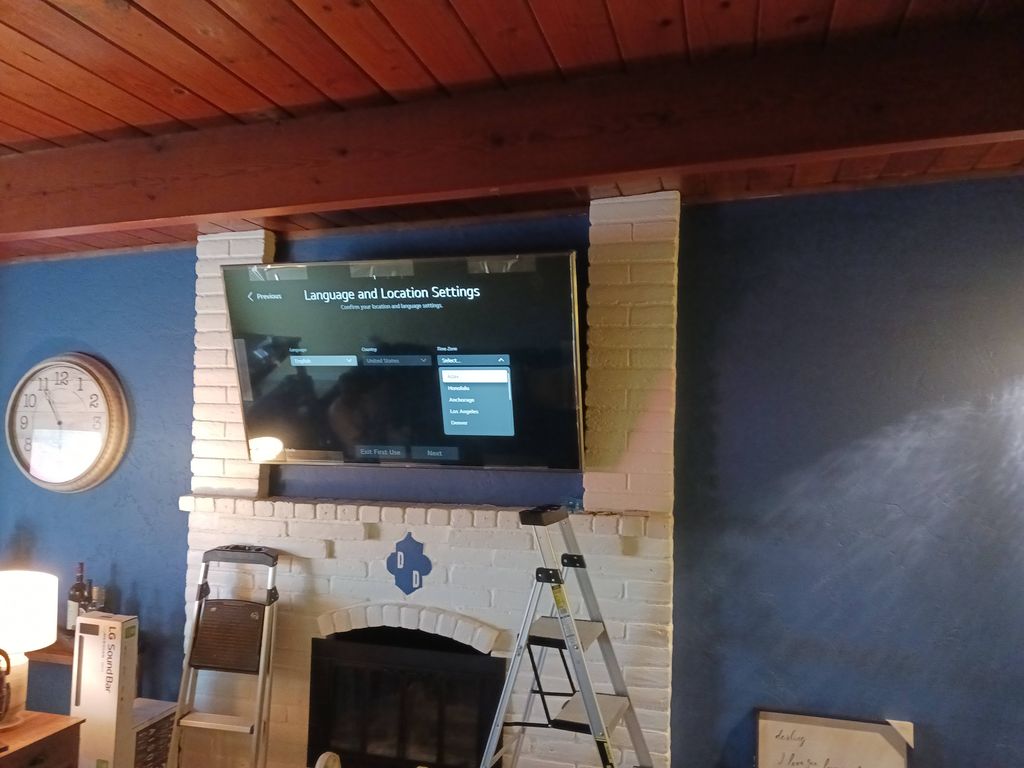 TV Mount Over fire place with cord concealment