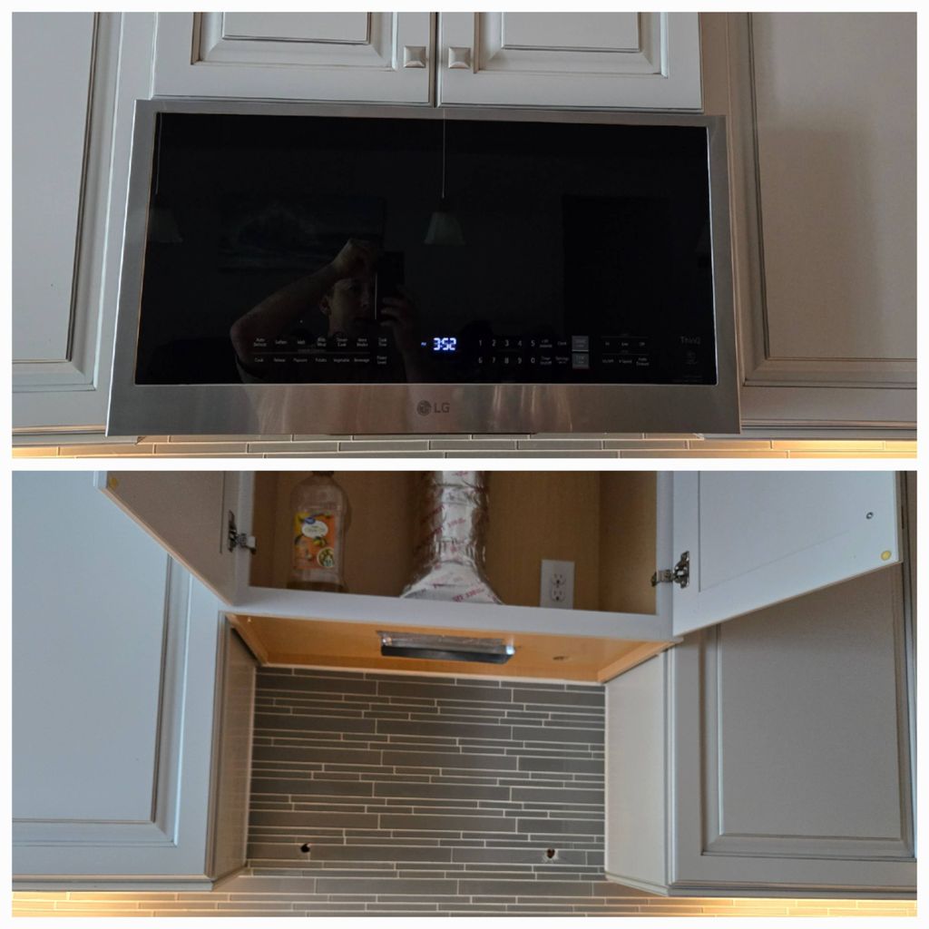 Professional installation of over the range microw