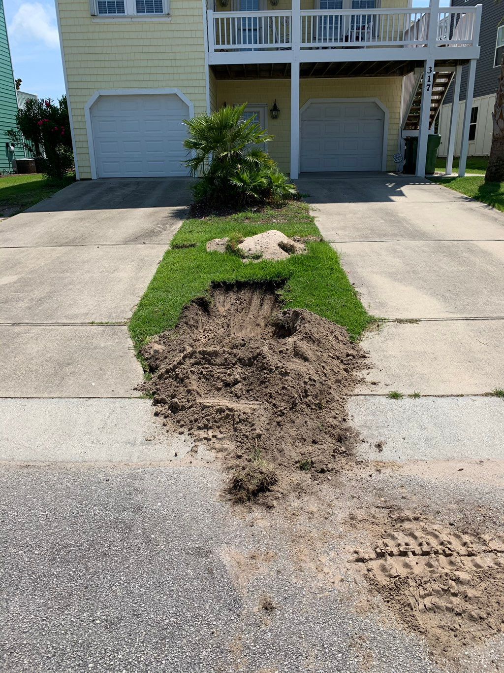 Before Custom Paver Driveway