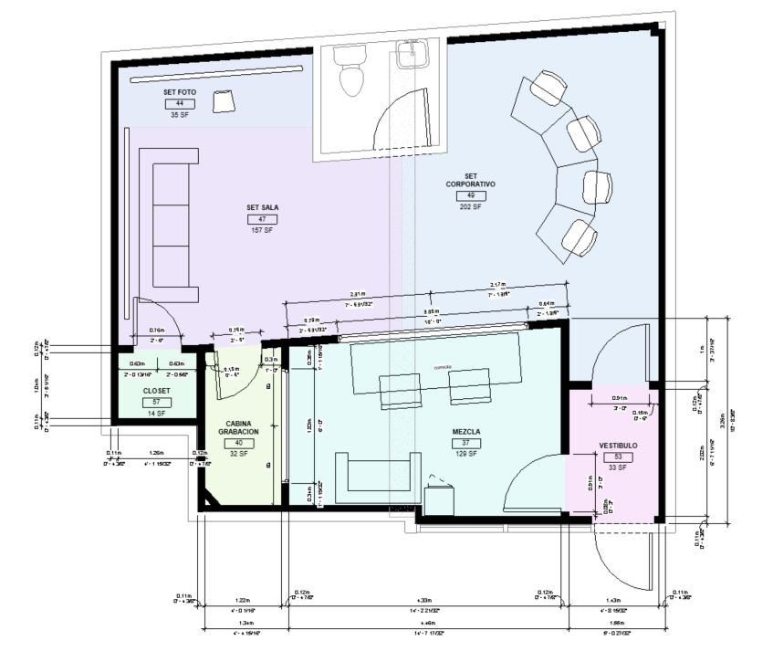Music Studio - Floor Plan