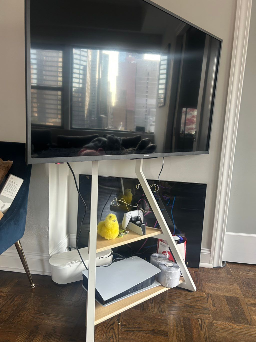 Assembled TV stand