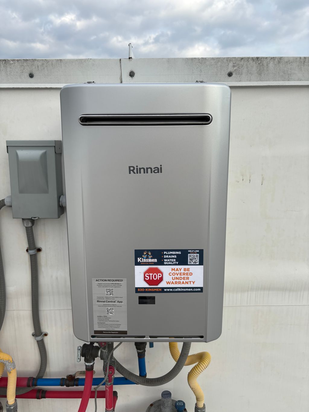 Tankless water heater installation