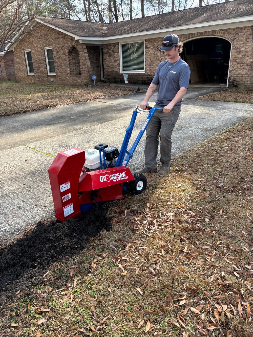 Waterline installing with minimal ground disturban