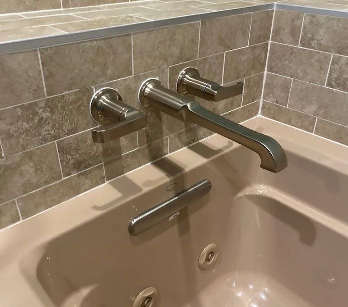 tub surround and shower valve replacement using th